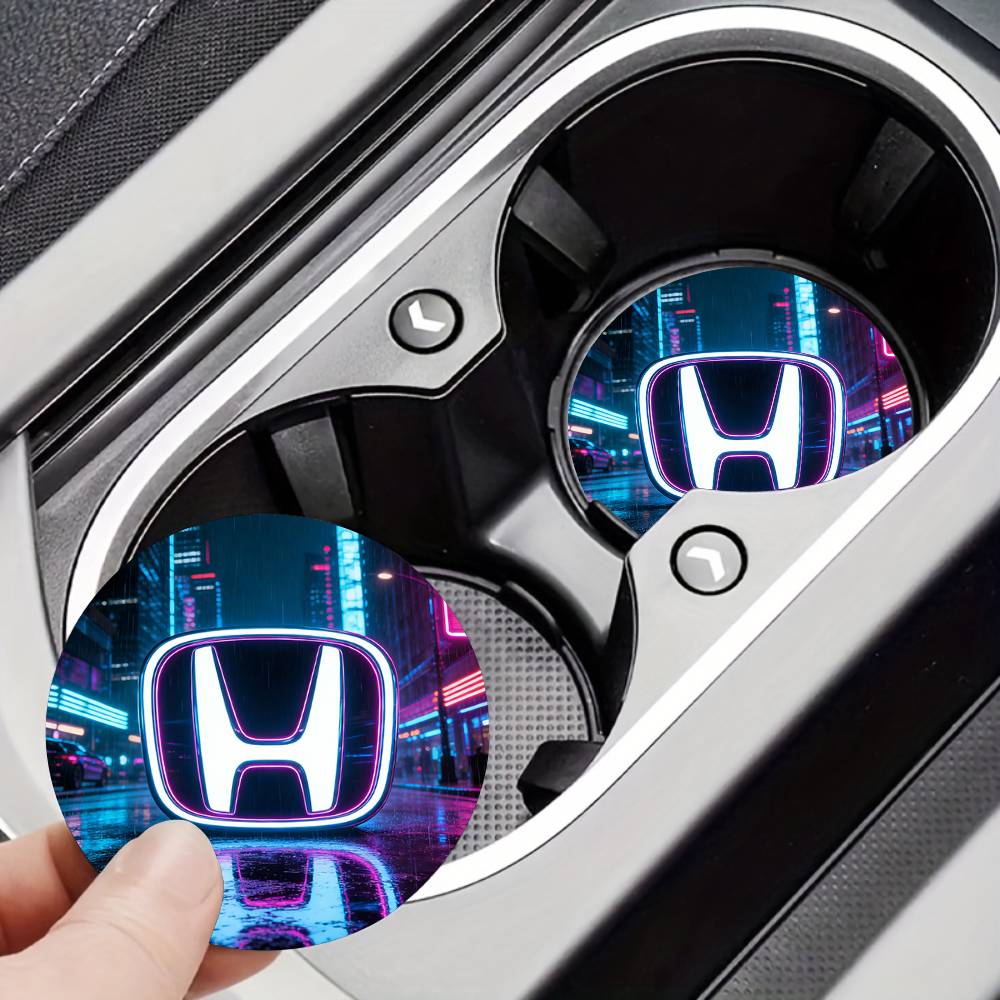 

For Honda New Car Cup Holder Anti-Slip Silicone 7cm Insert Coaster Mat Universal Car Accessories Black Fit Most Cars 7x7cm
