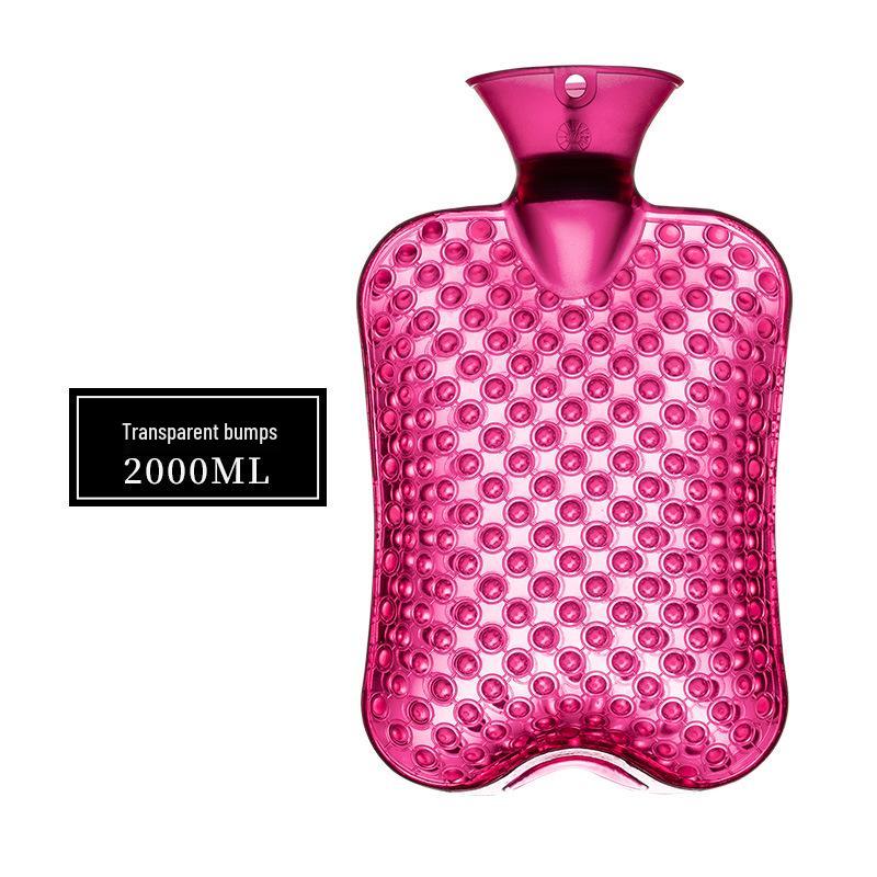 High-Density 2000ml PVC Hot Water Bottle with Convex Points - Explosion-Proof, Thickened Hand Warmer for Babies