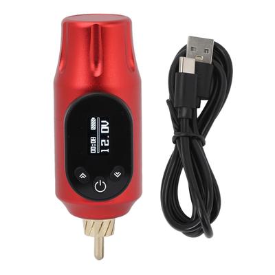 Kablosuz Dövme Güç Kaynağı Hızlı Şarj OLED Ekran RCA Arayüzü Dövme Kalemi Pil 2000 mAh
