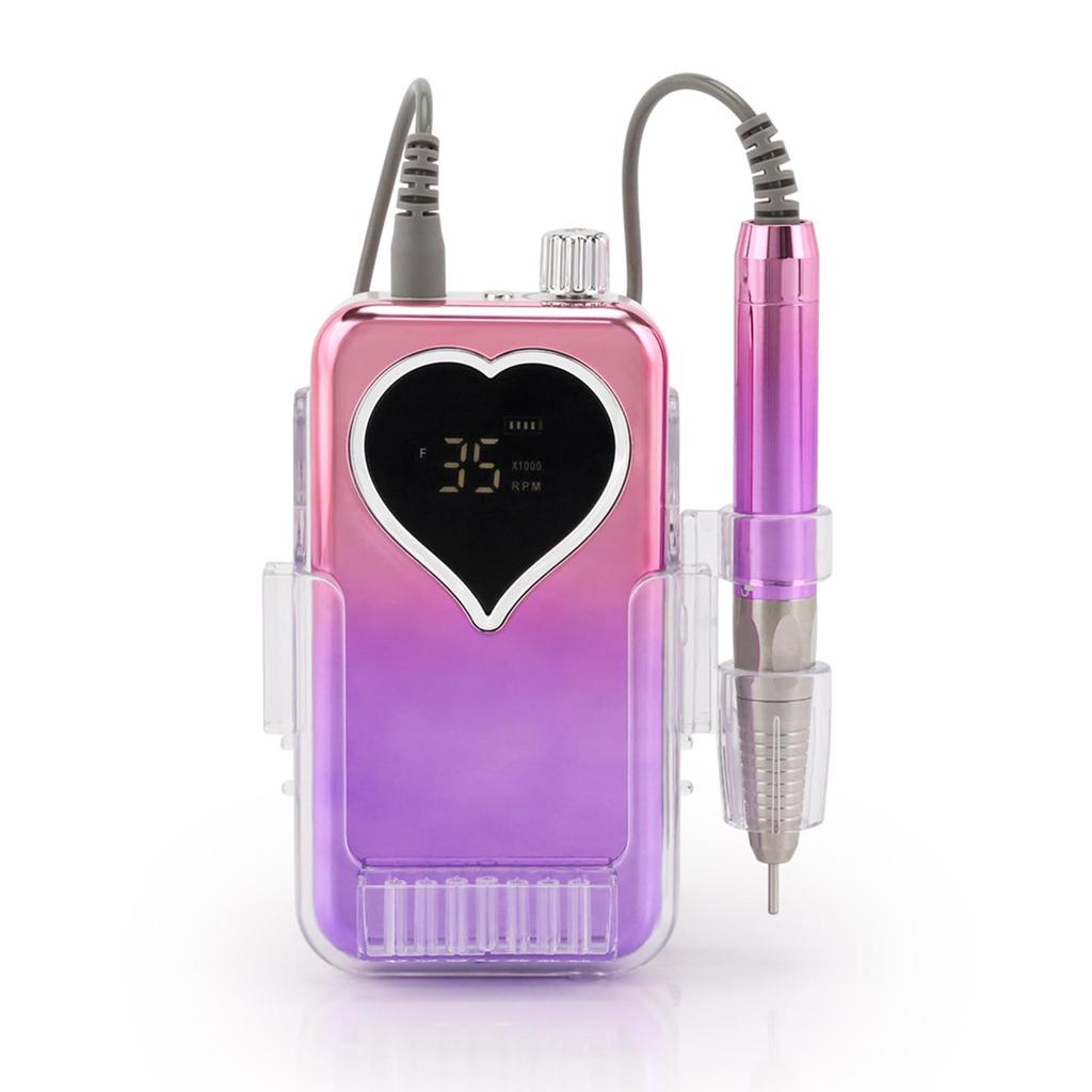 Portable Nail Drill Professional 35000 RPM 85W Rechargeable Electric Nail File Machine Corded for Acrylic Nails Gel