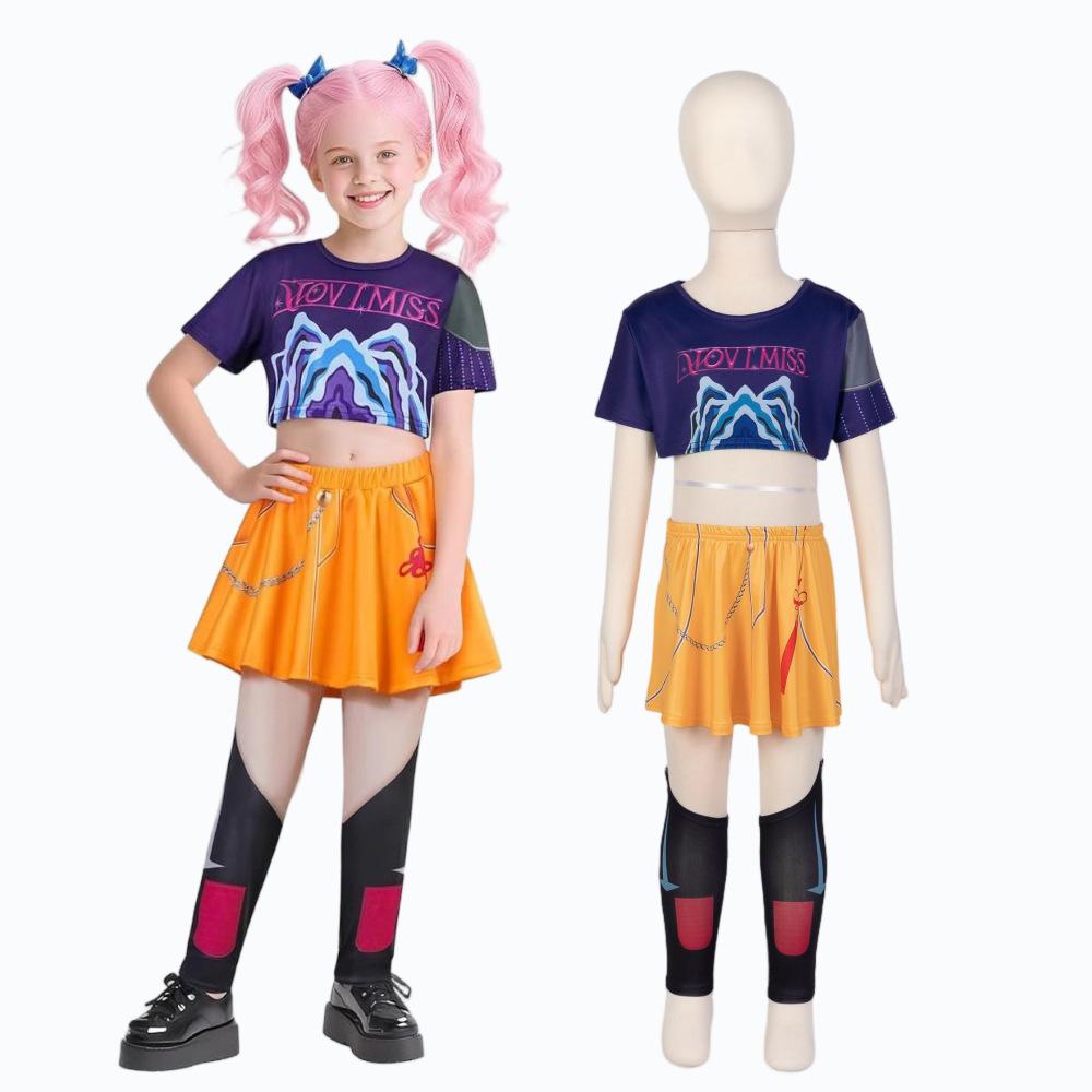 K-Pop Rumi Zoey Mira Jacket Vest Shorts Full Set for Kids Girls Funny Paries Role-playing Birthday Gifts Suit Costumes
