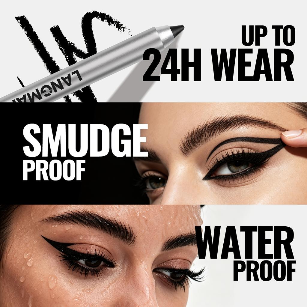 3Pcs Sharpenable Gel Eyeliner Pencil Smooth Matte Shimmer Smudgeproof Waterproof Eye Liner