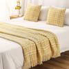 French Bed Cover Weaving Grid Bed Flag Hotel and Homestay Bed End Towel Living Room Sofa Background Decorative Blanket Multi Functional Bedding