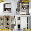 5 Pcs Sliding Door Hardware Kit, Space-Saving Hidden Track&Foldable System with Magnetic Closure for Cabinet, Wardrobe&TV Stand