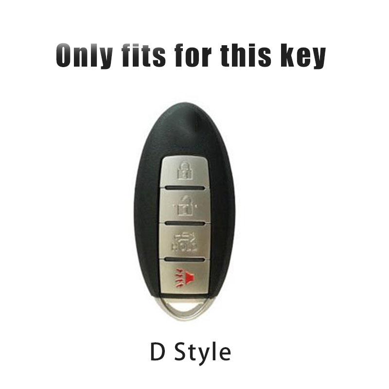 Metal Leather Car Remote Key Case Cover Shell for Nissan Altima Sentra Maxima Rogue Armada Pathfinder Versa Keychian Accessories