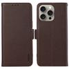 ABEEL For iPhone 14 Pro Max Case PU Leather Litchi Texture RFID Blocking Card Holder Phone Cover