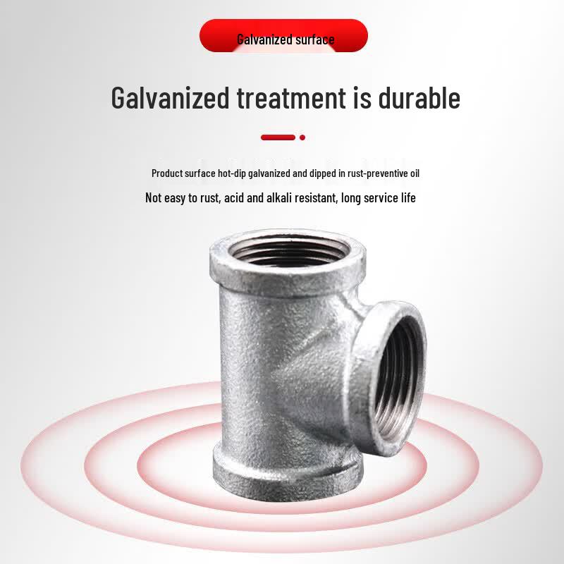 Hot-dip Galvanized Malleable Iron Equal Threaded Tee