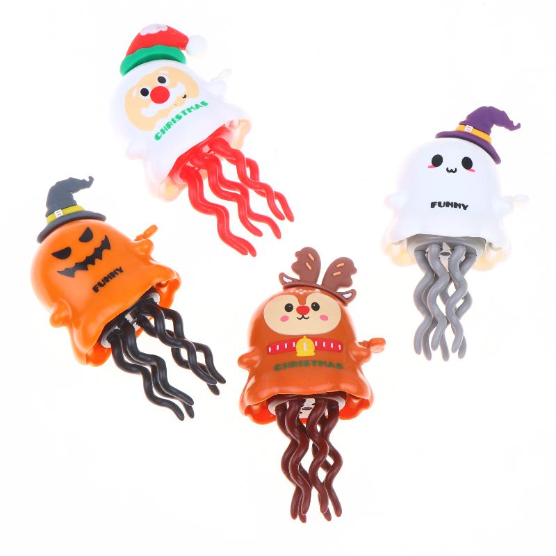 Christmas Wind Up Toys Creative Magic Twisting Dancing Santa Elk Prank Toys for Kids Xmas Classroom Rewards Prizes Gifts