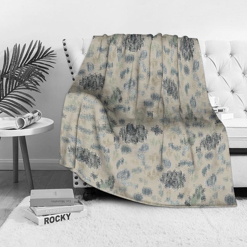 Paisley Print Fleece Blanket Soft Warm Throw Blanket Sofa Bed Decorative Cushion Cover Gift