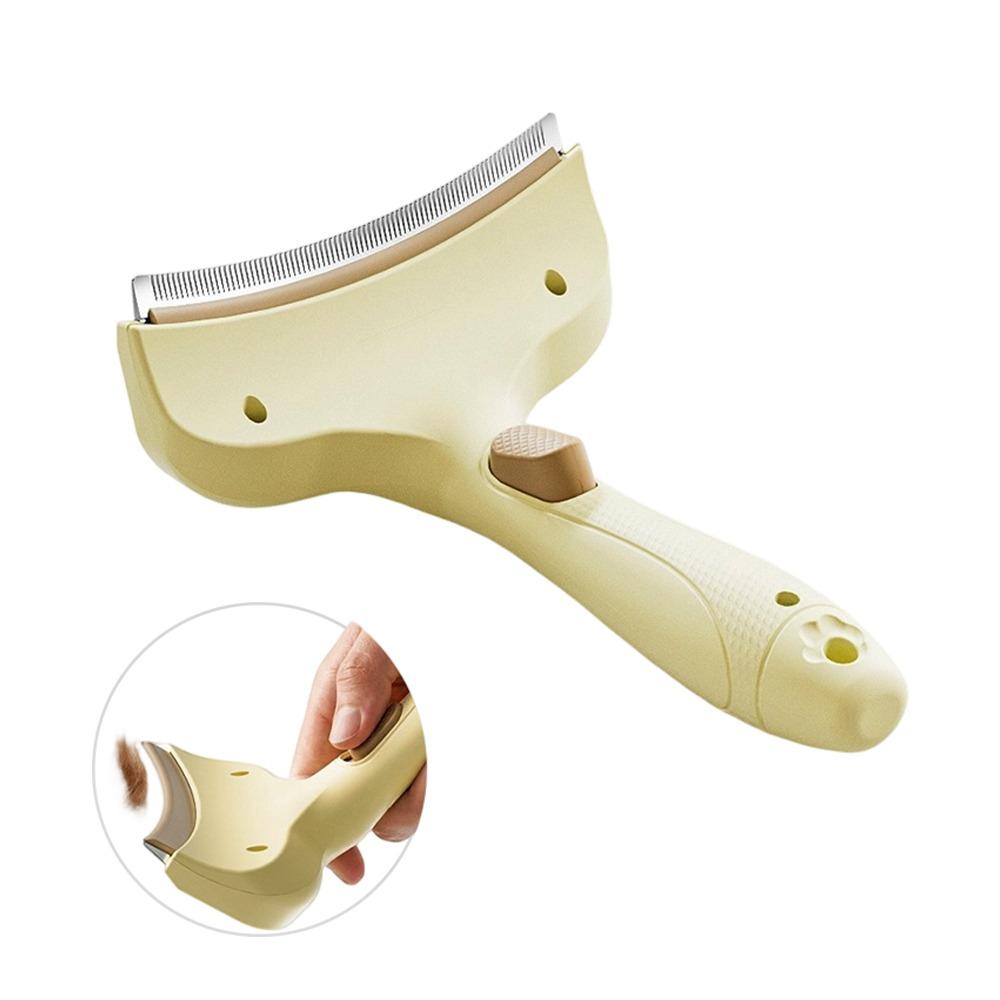 

Non-slip Handle Pet Grooming Brush One Button Cleaning Cat Brush Pet Hair Remover Pet Supplies