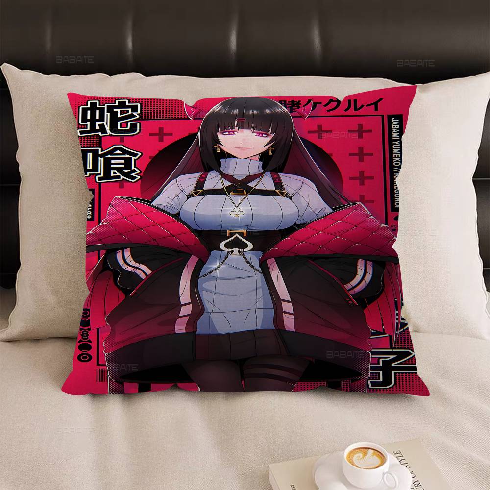 K-Kakegurui Y-Yumeko J-Jabami Cushion Cover Decorative Pillow Sofa Home Decor case pillow cases