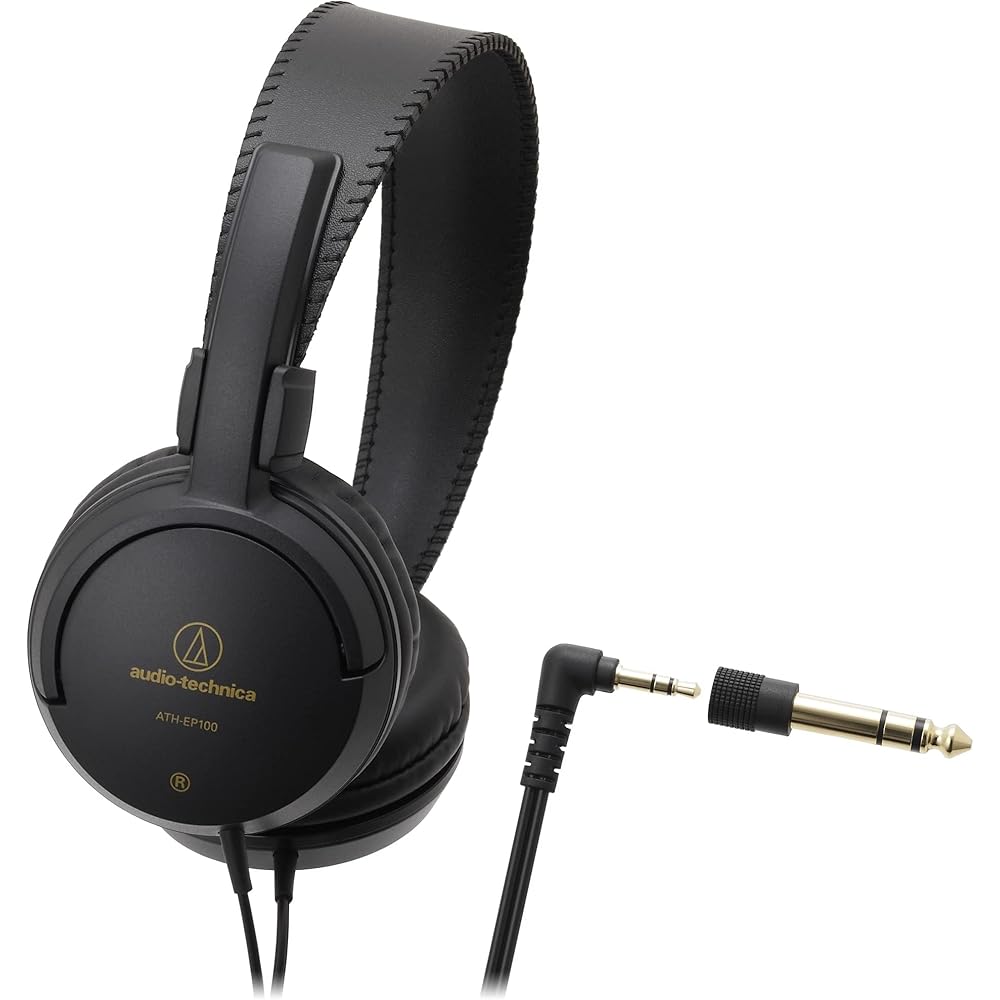 Audio-Technica ATH-EP100 Musical Instrument Headphones, Closed-Back, Wired, Lightweight, for Practice and Digital Piano, with 6.3mm Headphone Jack Ada
