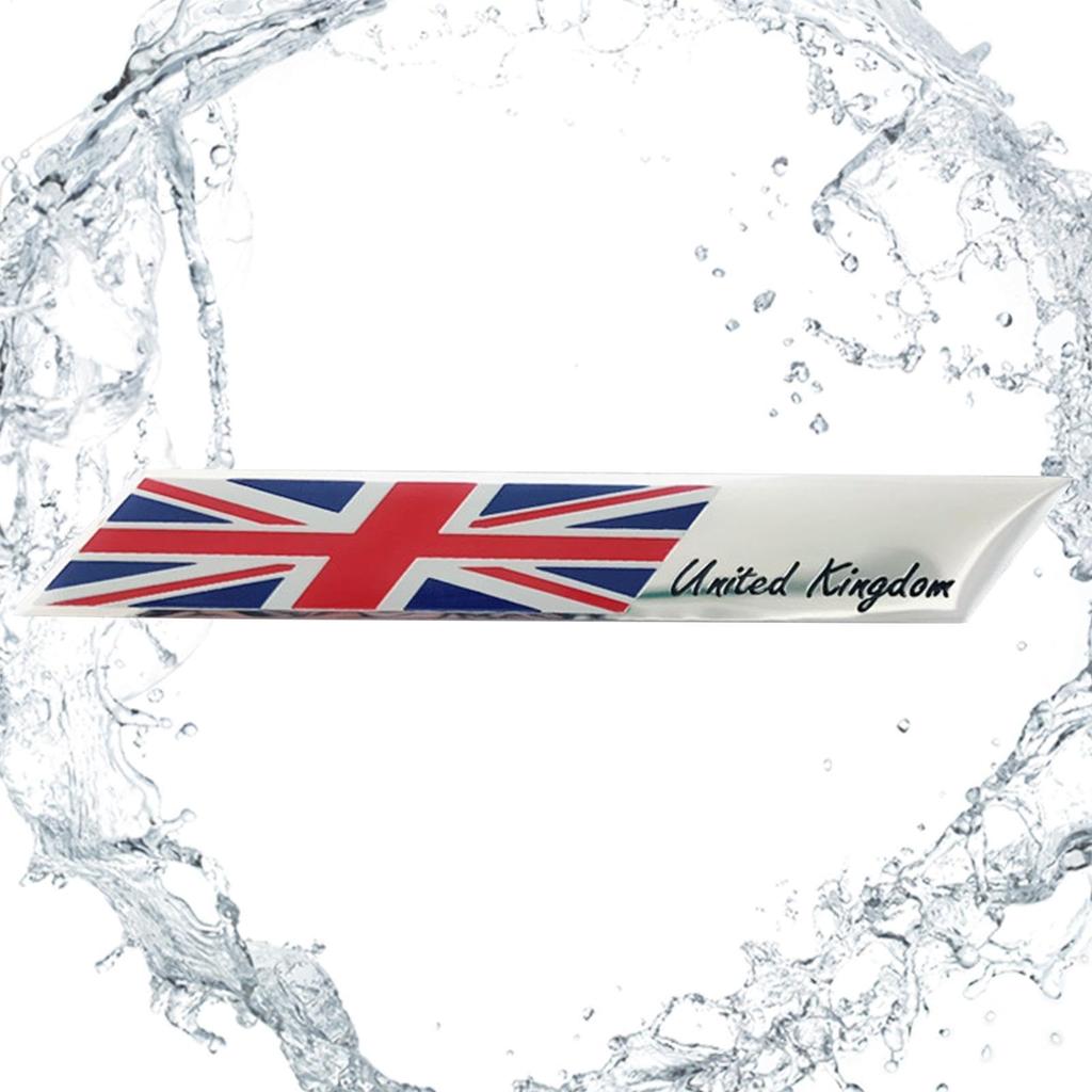 Union Jack Flag Car Emblem - Metal England & UK Flag Badge | Queen
