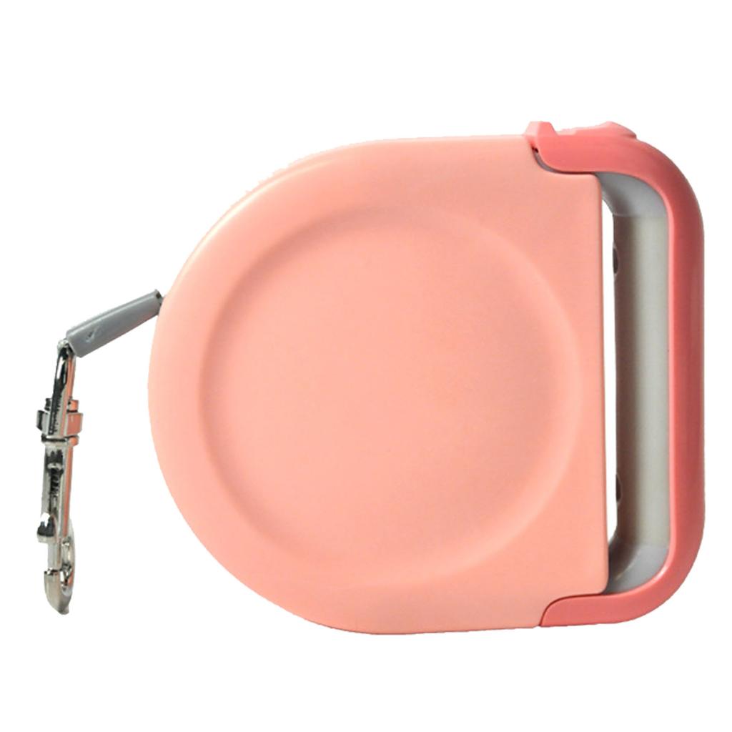 Portable Automatic Dog Leash Retractable Strong Strength Pet Traction Leash for Dog Walking Pink