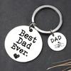 Stainless Steel Keychain Fathers Day Gift Dad Keychain Stainless Steel Jewelry Accessory Stainless Steel Keychain for Backpack Bag Pendant