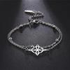 Witch Knot Charm Bracelets Stainless Steel Witch Knot Chain Bracelet Women Men