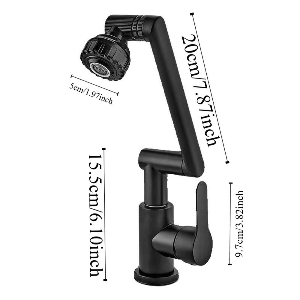 Universal Dual Mode Faucet Adjustable 360°Rotating Bibcock Robotic Arm Faucet  Washbasin