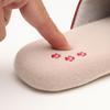 LISA LARSON Footprint Mikey Slippers Nordic Lisa Larson Room Shoes for Women and [Cute Men] (Size M, Red)