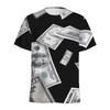 Fashion US Dollar 3D Printed T-shirt Men Summer Casual O-Neck Short Sleeve Money Graphic Tees Loose Pullover Tops T Shirts