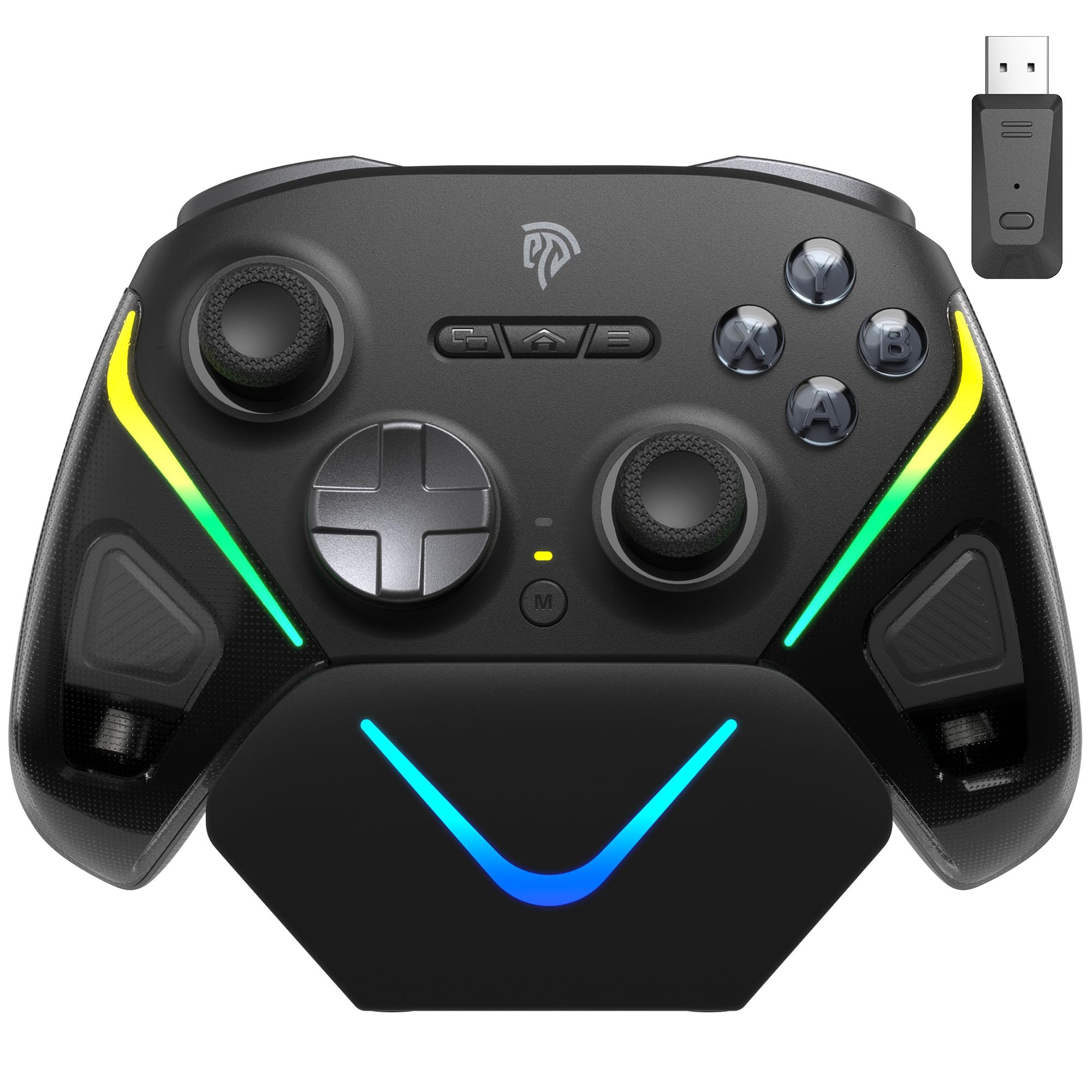 

EasySMX Controller for Switch Steam with Charging RGB TMR Wireless Switch 1000Hz Polling Compatible with Switch Includes Japanese Instruction Manual чорний