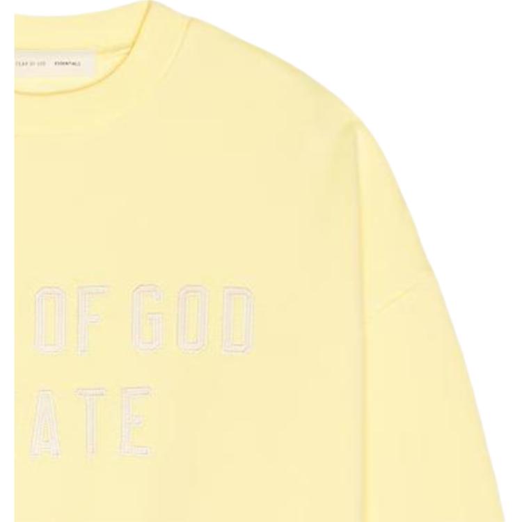 Fear of God Essentials 90s Crewneck Sweatshirt Garden Yellow Unisex Tops 192SP256558F