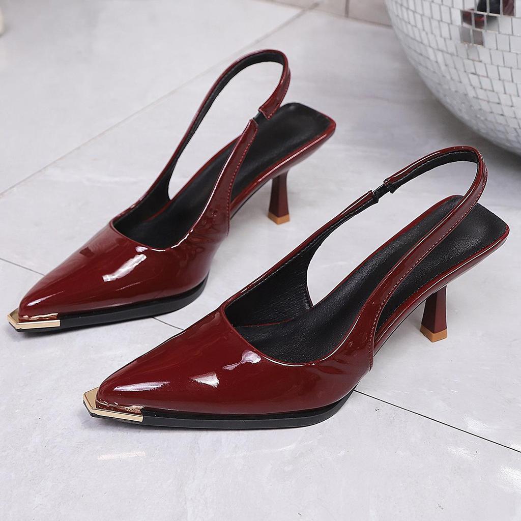 2026 Spring/Summer Women's Versatile Solid Color Pointed Toe Stiletto Heels