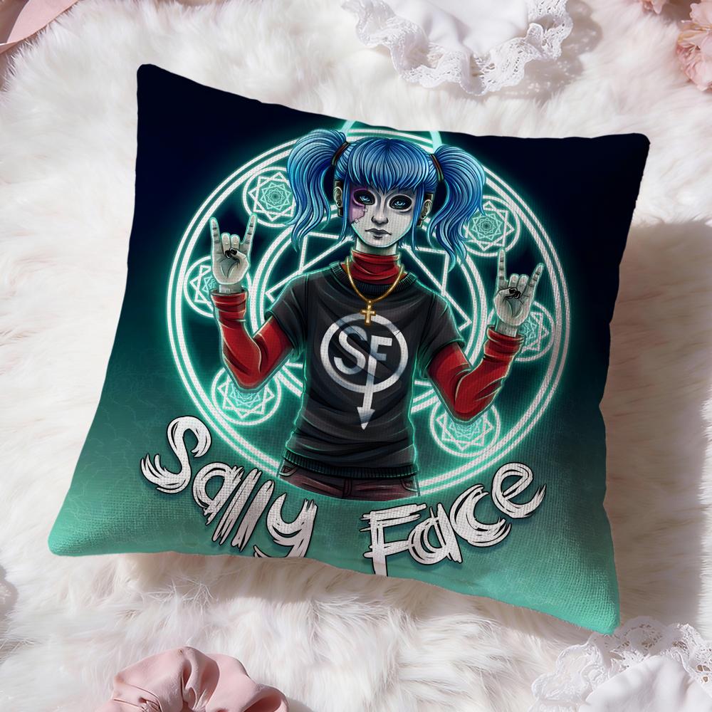 Band S-Sally F-Face Cushion Cover Premium Comfort Reversible Pillow Cove -Two in One Design for Any Room & Car Interior