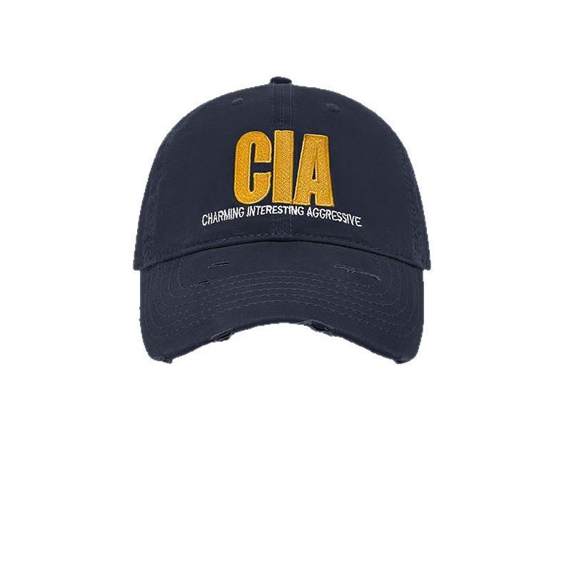 American Style Worn Out Letter Baseball Cap Women's Street Versatile Face Showing Small Duckball Cap Couple Traveling Sun Protection Leisure