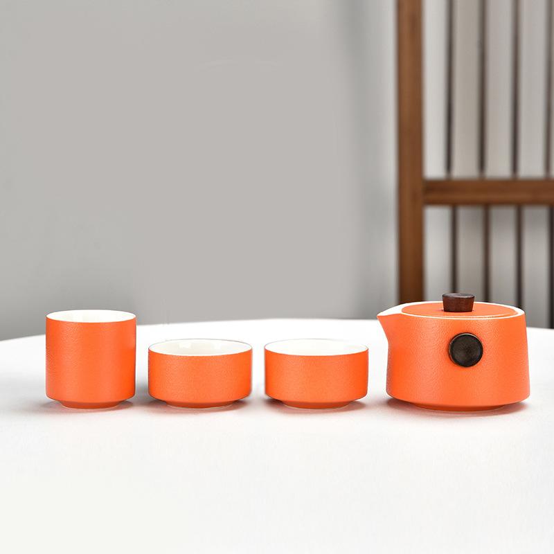 Black Pottery Travel Tea Set Portable Kuaike Cup Business Giveaways Holiday Accompanying Hand Gifts