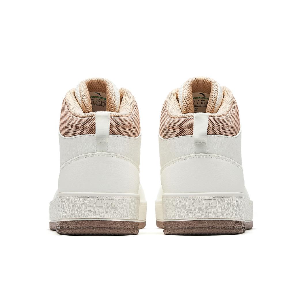Anta First Year High Top High top Skateboard Shoes Women's Ivory White/Light Walnut 922548083-5