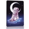 Moon Personalized D Textured Metal Poster Wall Art Vintage Tin Signs for Interior Decoration Living Room Decor Luxury Wand Deko