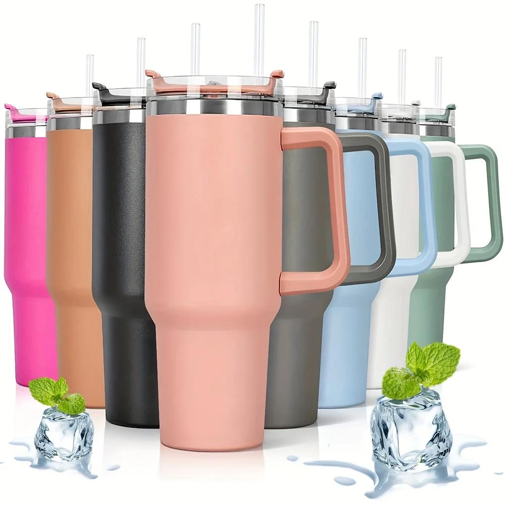 304 Steel Insulated Good Water Bottle Thermal Coffee Car Mug Cold Mugs Vacuum Flask with Handle Straw for Sport Gif