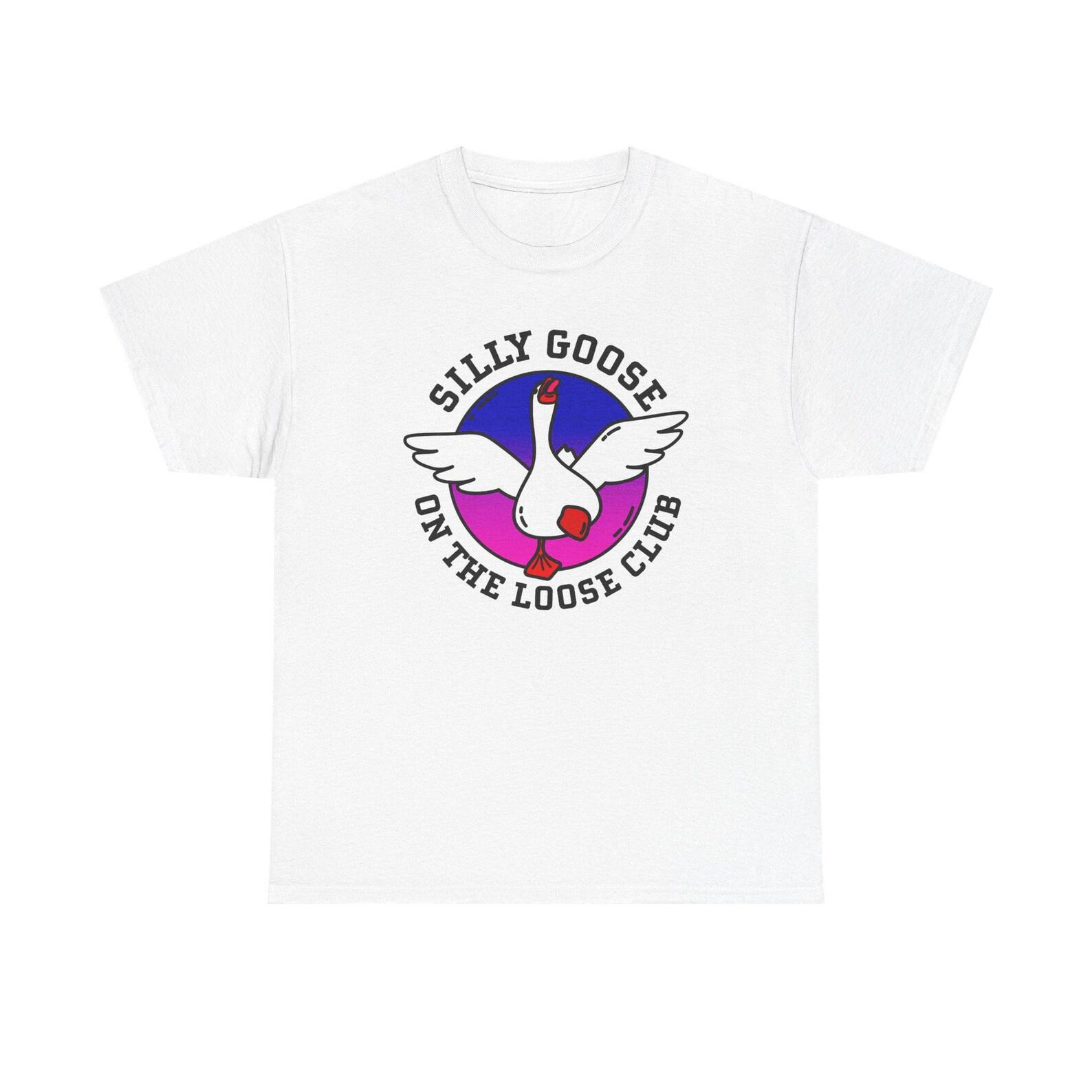 Silly Goose On The Loose Club Vintage 90s Graphic Shirt, Retro Funny Goose Gag Shirt, Retro Silly Meme Clothing, Yapping Meme ShirtGift 110