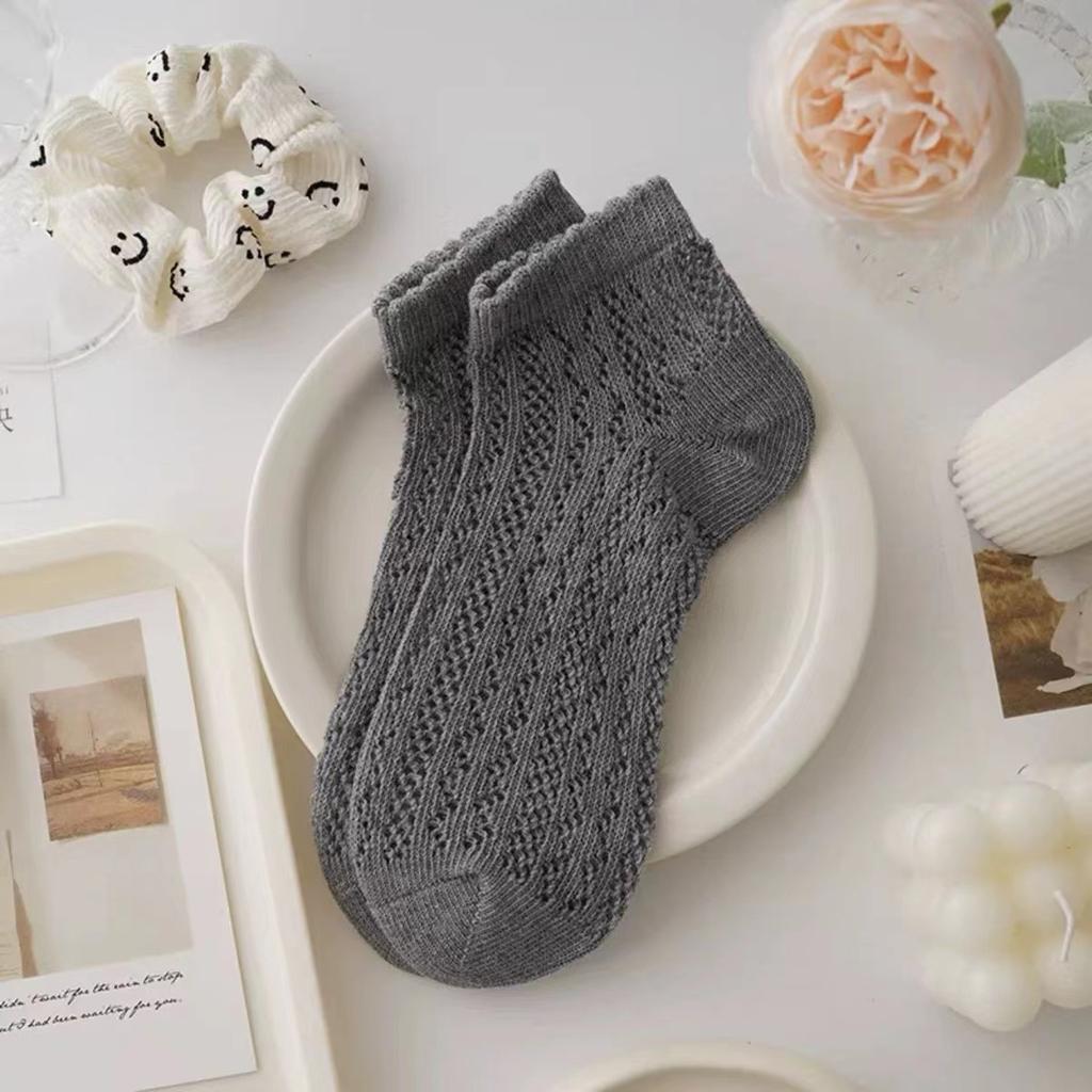 5 paia Calzini Estivi da donna sottili Calzini sportivi in rete deodoranti traspiranti calzini bassi Assorbenti Calzini alla moda ispirati al femminile Set