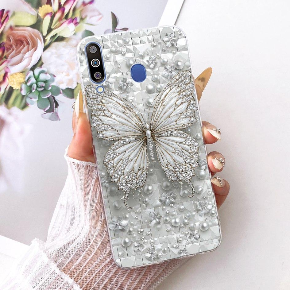 For Samsung Galaxy M30 Case SM-M305F Clear Cover Fashion Bowknot Soft Silicone Phone Case For Samsung M20 M10 M105F M205F Fundas