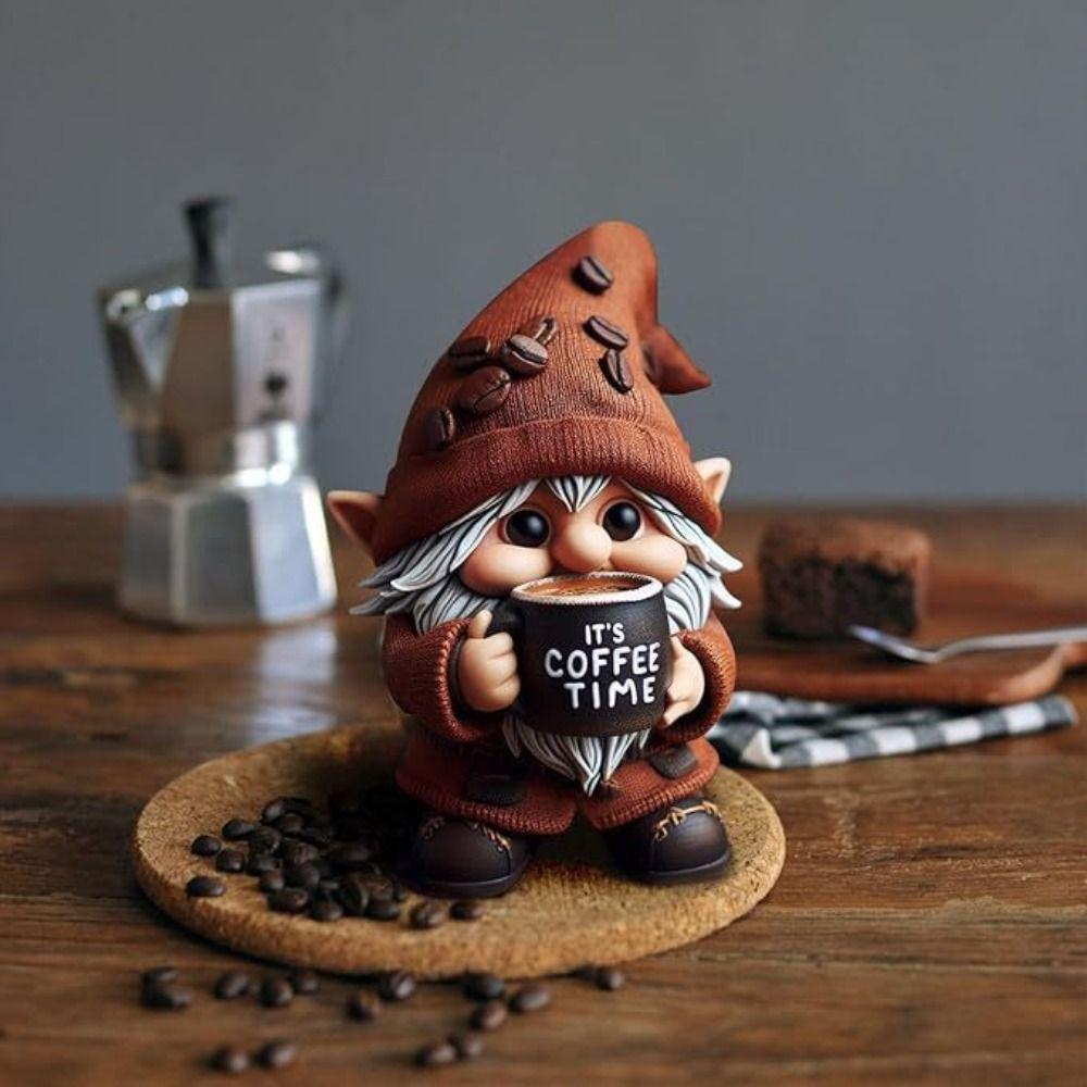 Cute Dwarf Statue Resin Miniature Sculpture Funny Desktop Ornament  Background Layout