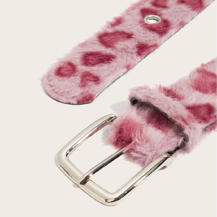 Leopard Pattern Stretch Belt Adjustable Closure For Women Men Soft Washable Fabric Wear