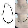 Fashion Elegant Bowknot Charm Necklace Crystal Beaded Clavicle Chain Choker Necklace Statement Jewelry Neck Chain
