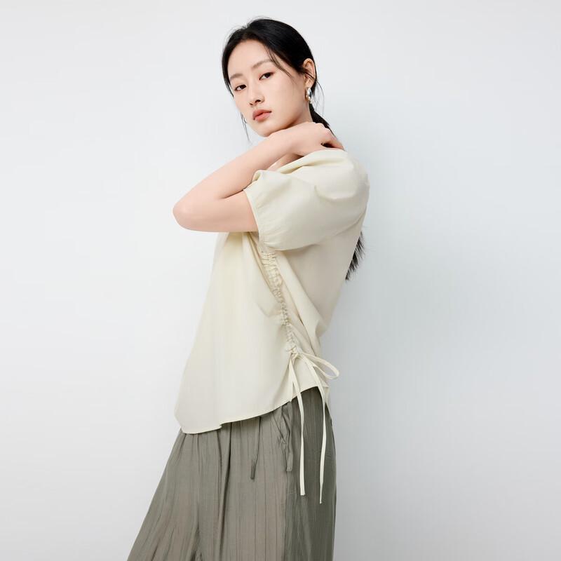 Elva' Island Women's Casual Short-Sleeve Shirt