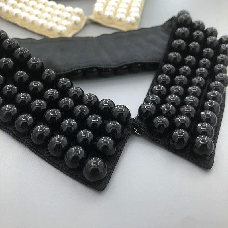 Beading Fake Collar Women Elegant Diamond Detachable Collars for Women False Shawl Shoulder Wrap Lapel False Collars Woman Tie