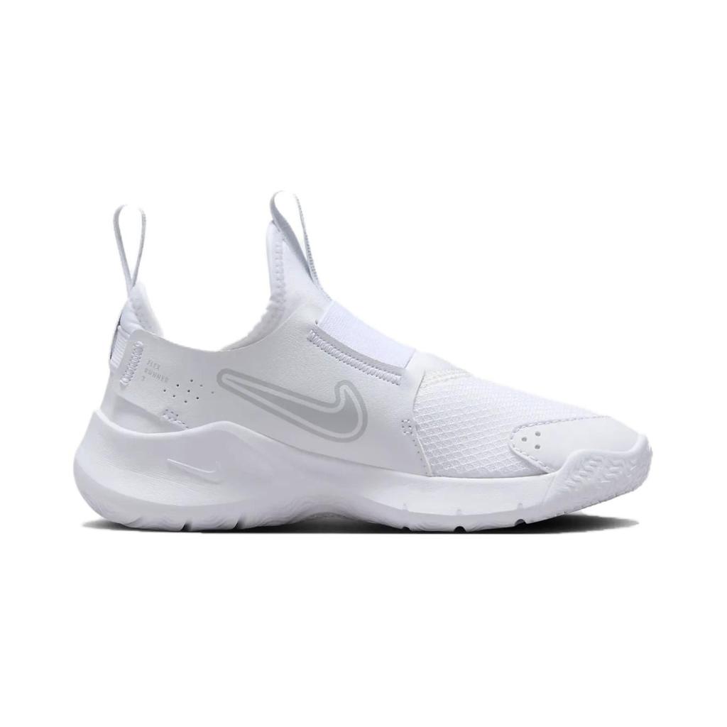 Nike Flex Runner 3 Slip Resistant Cushioning Abrasion Resistant Low top Kids' Running Shoes White FN1449-100
