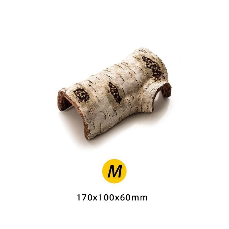 

Смола большая рептилия шкура деревянная кора внешний вид укрытие дом укрытие пещера укрытие для рептилий украшение 【M Size】Gray