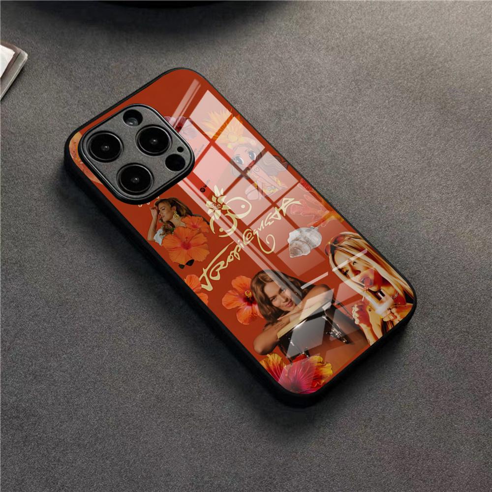 

K-Karol G Tropicoqueta Phone Case For 17 Pro Max IPhone 16 Pro 14 12 11 13 Mini X XR XS 15 Plus SE Glass Cover iPhone15