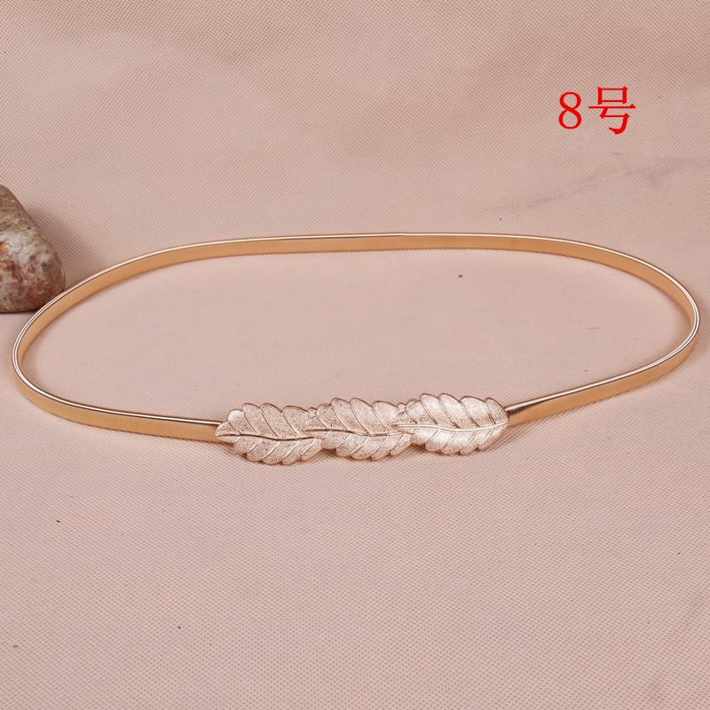 Women'S Decoration Simple Thin Belt, Metal Elastic Belt Belt Belt Chain With Skirt