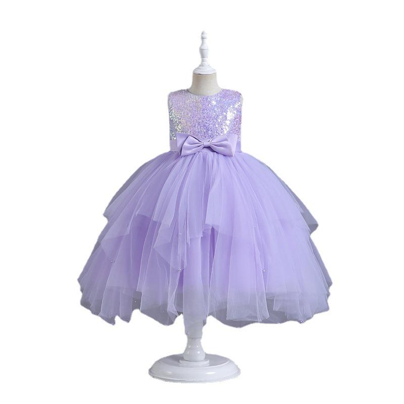 Mädchen Pailletten-Abendkleid für Kinder: Geburtstags- und Auftrittskleidung für Prinzessinnen