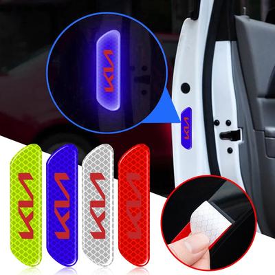 4PCS Car Door Reflective Sticker Night Light Warning Decal Chr For Ceed Rio Sportage R K3 K4 K5 K6 XCEED KX3 SPORTAGE EV6