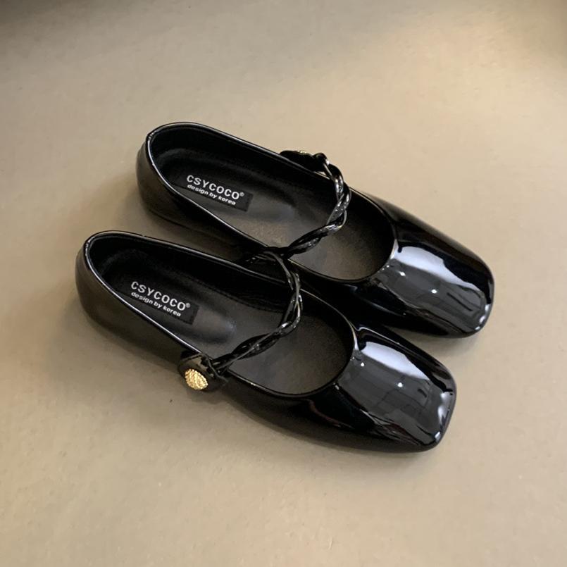 

Жіночі чорні черевики Mary Jane без шнурівки Балетки з круглим закритим носком Повсякденні балетки зі штучної шкіри Mary Janes з ремінцем на щиколотці Жіночі модні туфлі на плоскій підошві 39