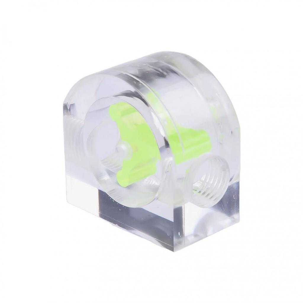 1pc 2 Way Water Cooling Indicator Acrylic Transparent Flowing meter G1/4 Thread