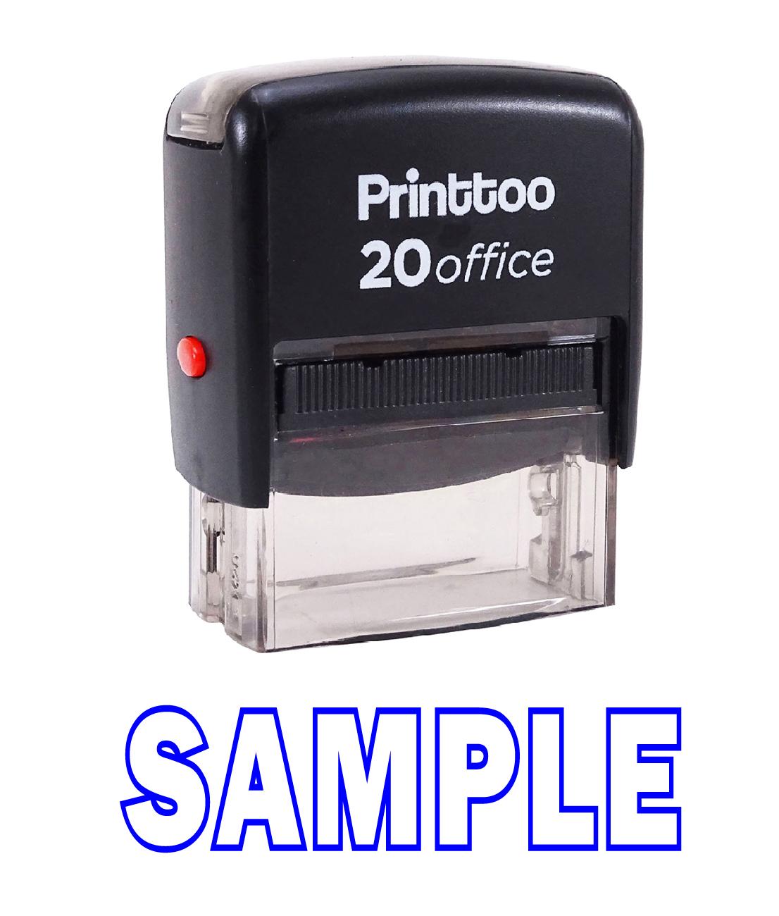 

Printtoo Self Inking SAMPLE Rubber Stamp Office Stationary Custom 14 mm x 38 mm (Approx) синій