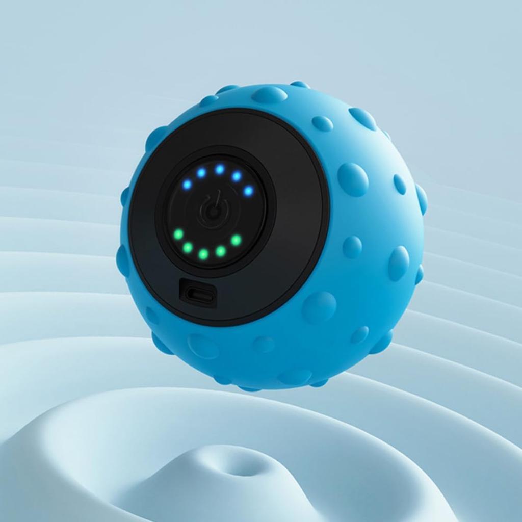 Elektrischer Massageball Triggerpunkt Faszienball USB Wiederaufladbar Vibrationsmassageball Ergonomischer Finger Trainingsball für Yoga Fitness